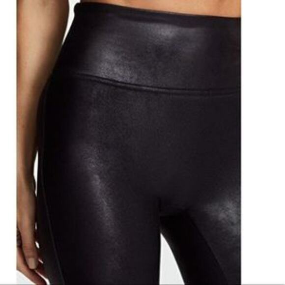 Copied - Spanx Faux Leather Black Leggings Size Small - Picture 7 of 12